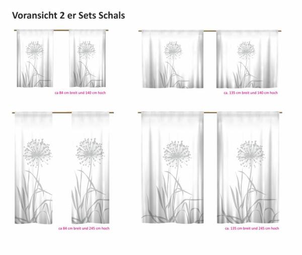 Schlaufenschal Vorhang Allium 24 - blanco lichtgrau  Schal modern